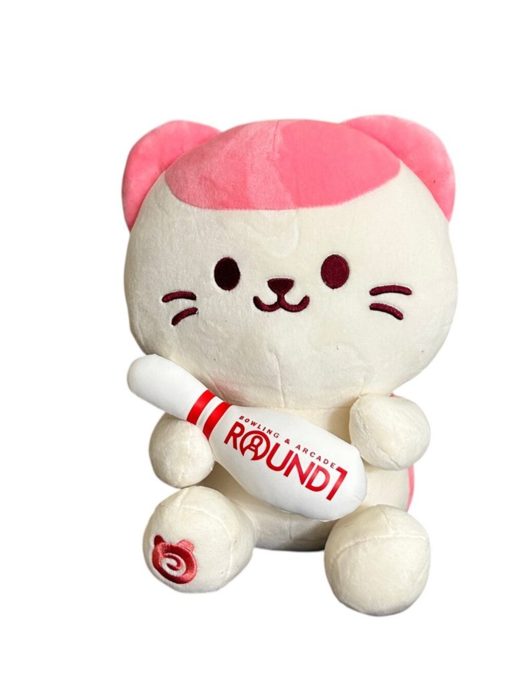 Anirøllz Kittirøll x Round1 Pink Cat Plush Bowling Pin Toy
